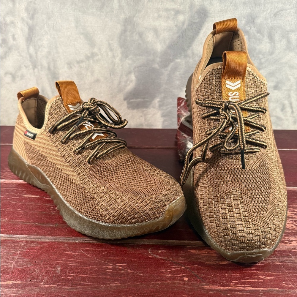 Suadex Chaswind Comfortable Stylish Work Shoes Khaki Brown Size 8 (39)